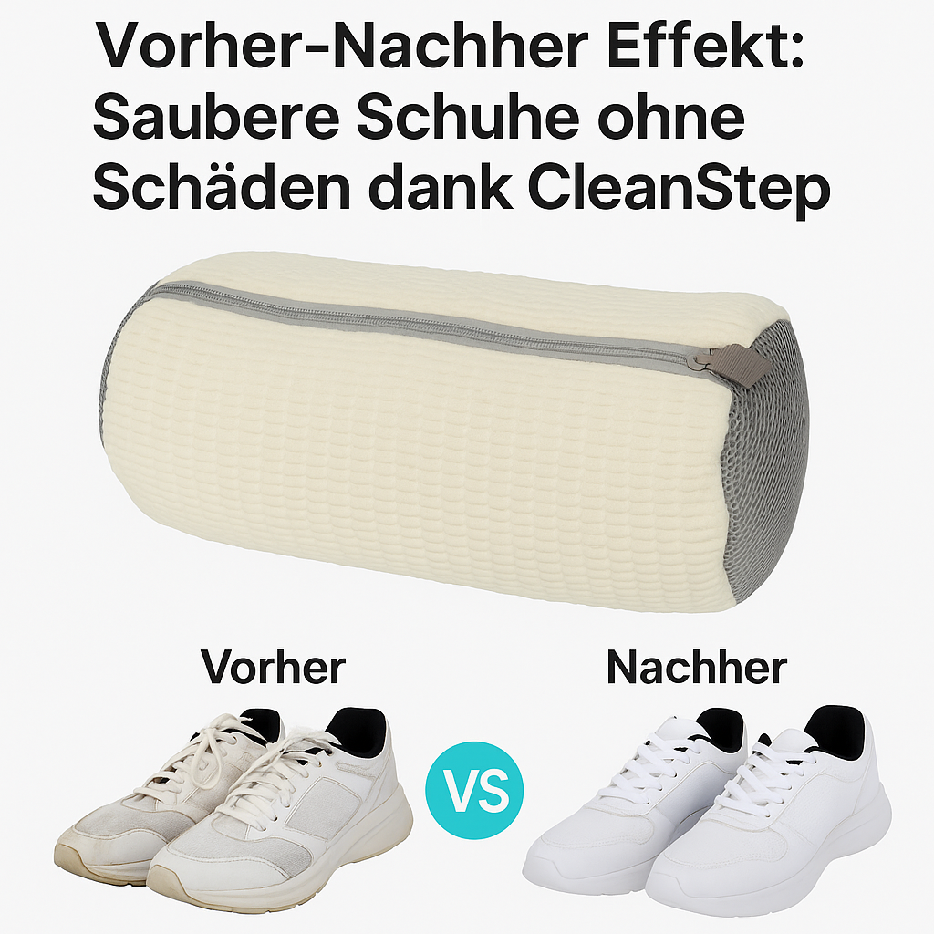 Schuh-Waschbeutel für die Waschmaschine zur schonenden Reinigung & Schutz vor Schäden - CleanStep