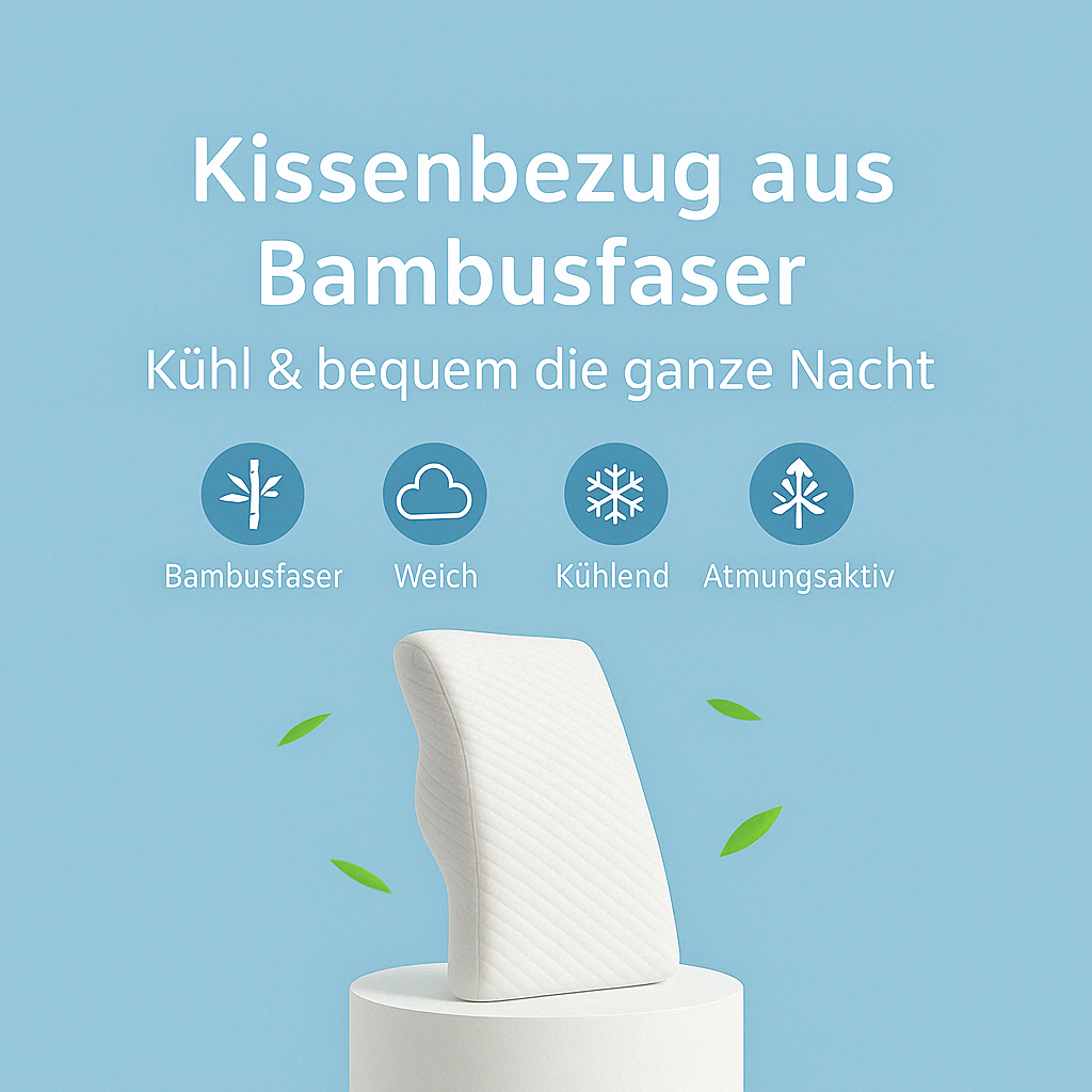 Orthopädisches & ergonomisches Schlafkissen mit Kühlfunktion und Unterstützung bei Schmerzen - ErgoCool