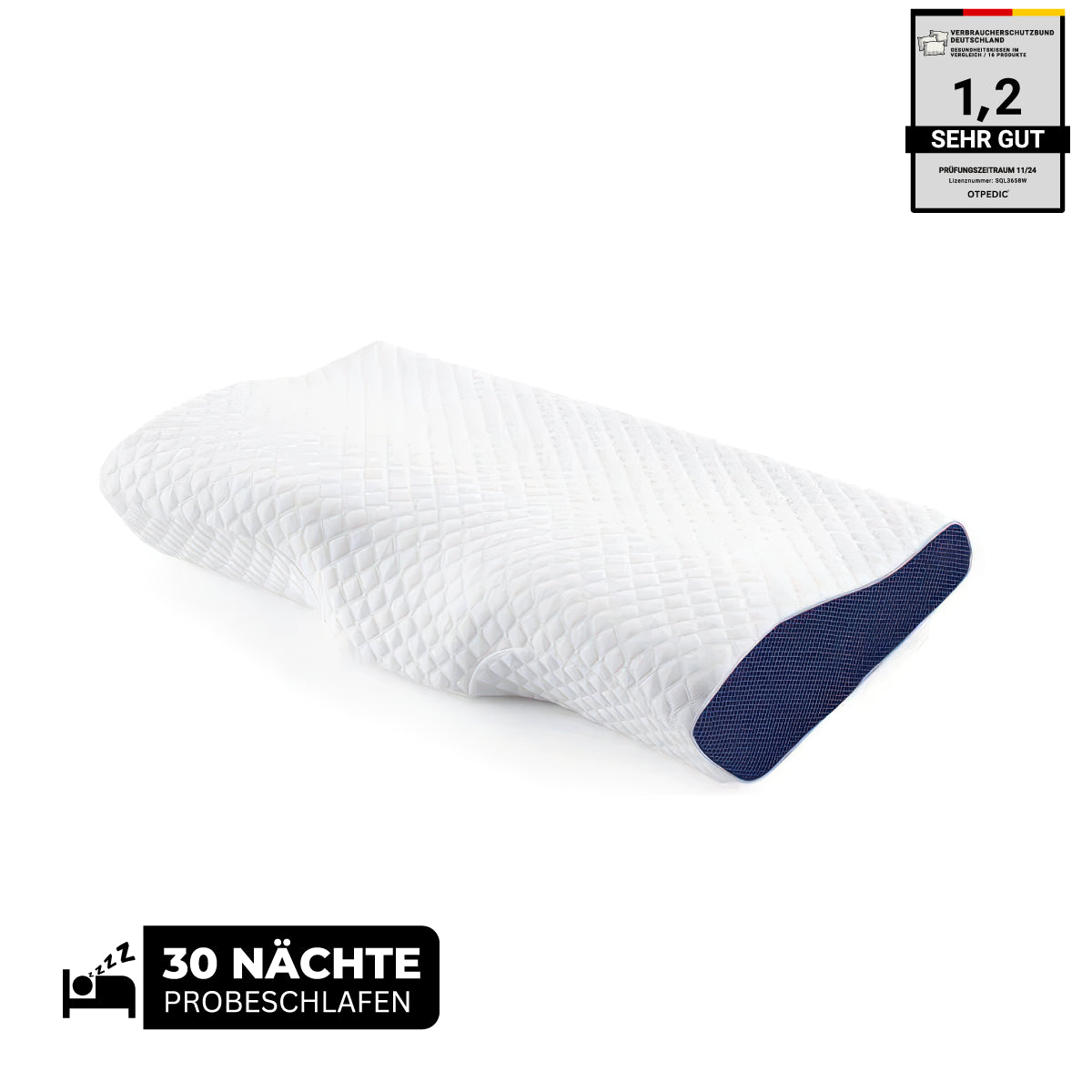 Orthopädisches Schlafkissen mit Kühlfunktion und Unterstützung bei Schmerzen - ErgoCool