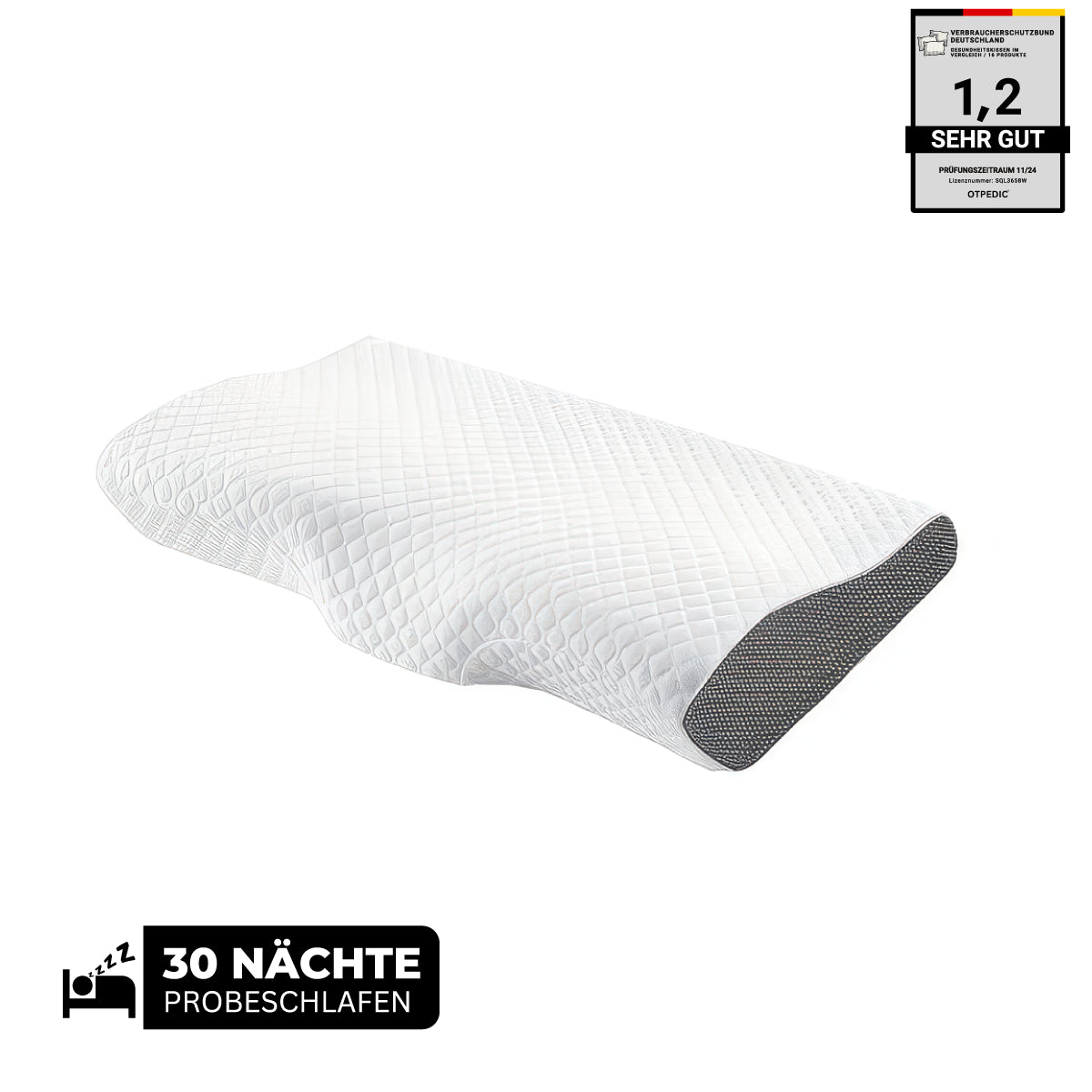 Orthopädisches Schlafkissen mit Kühlfunktion und Unterstützung bei Schmerzen - ErgoCool