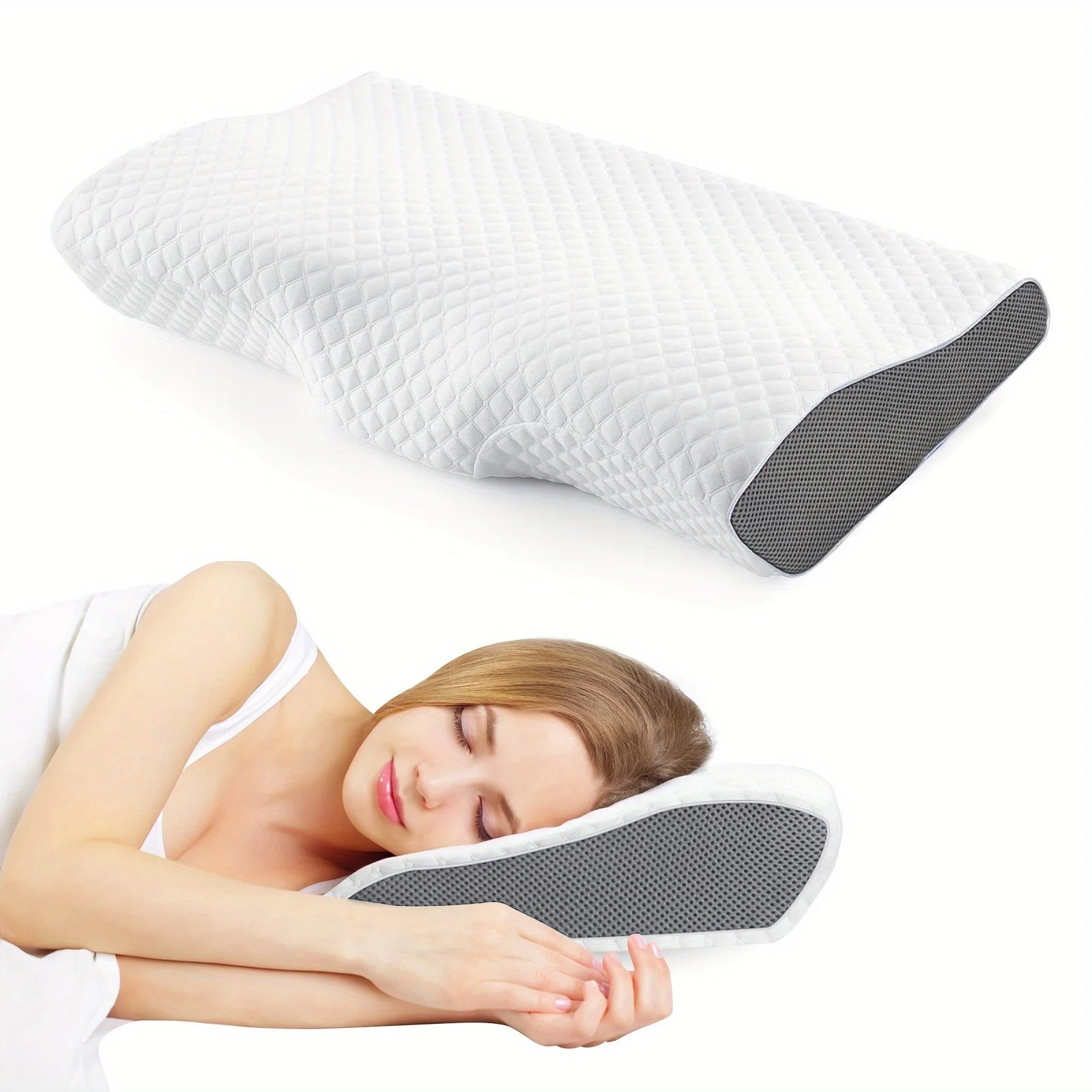 Orthopädisches & ergonomisches Schlafkissen mit Kühlfunktion und Unterstützung bei Schmerzen - ErgoCool